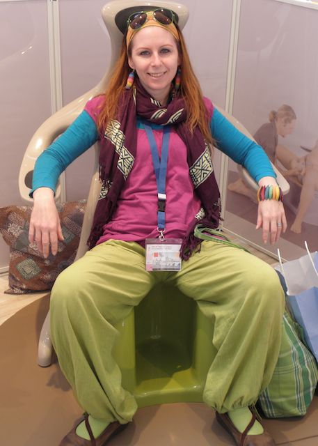 Photo of midwives at Prague trade display