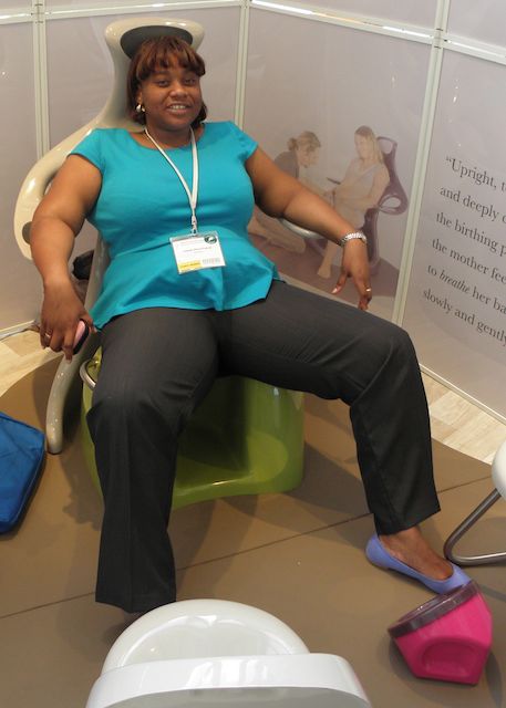 Photo of midwives at Prague trade display